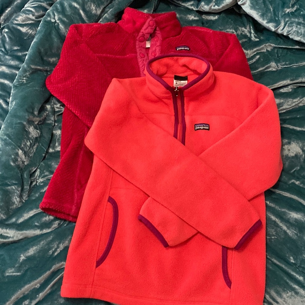 2 Patagonia Fleece (girls)  size 10